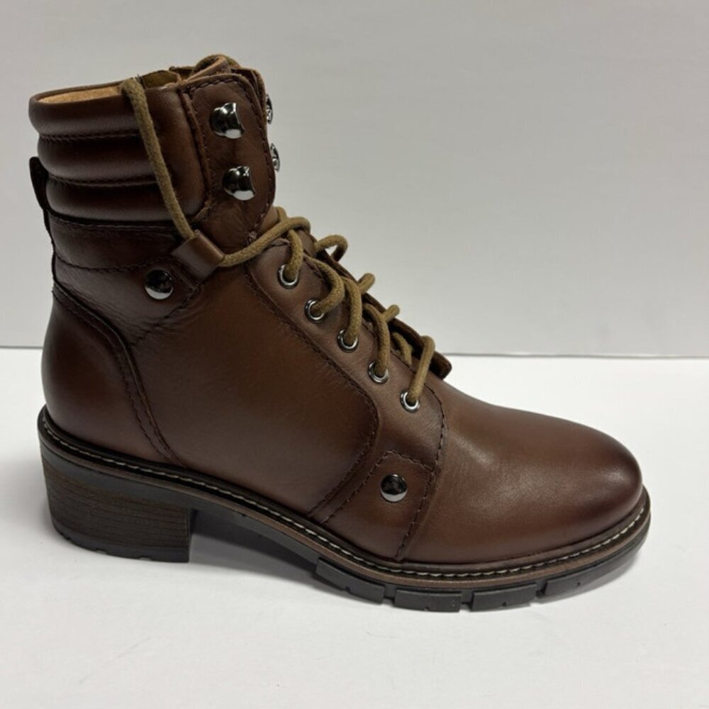 Earth Women’s Judie, Brown Lace-Up Bootie, Size 7 M